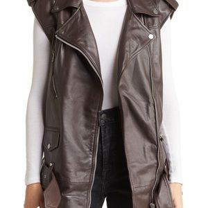 NWT Walter Baker “Edie” leather vest sz Large